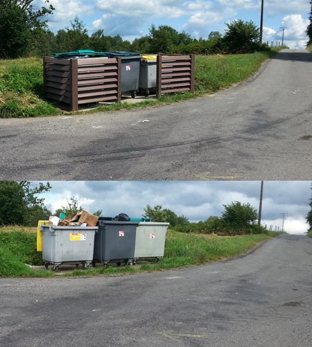 Asson - Installation de cache-containers
