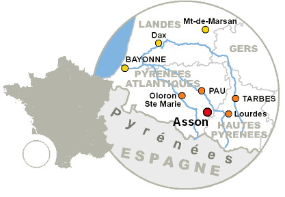 Venir à Asson - PLAN D'ACCES